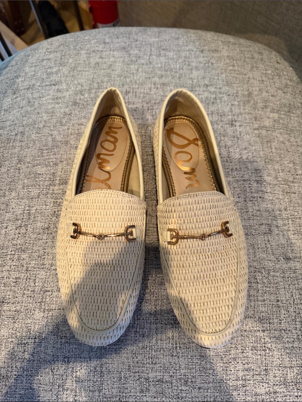 SAM EDELMAN LORAINE LOAFER LINEN RAFFIA - Picture 4 of 6